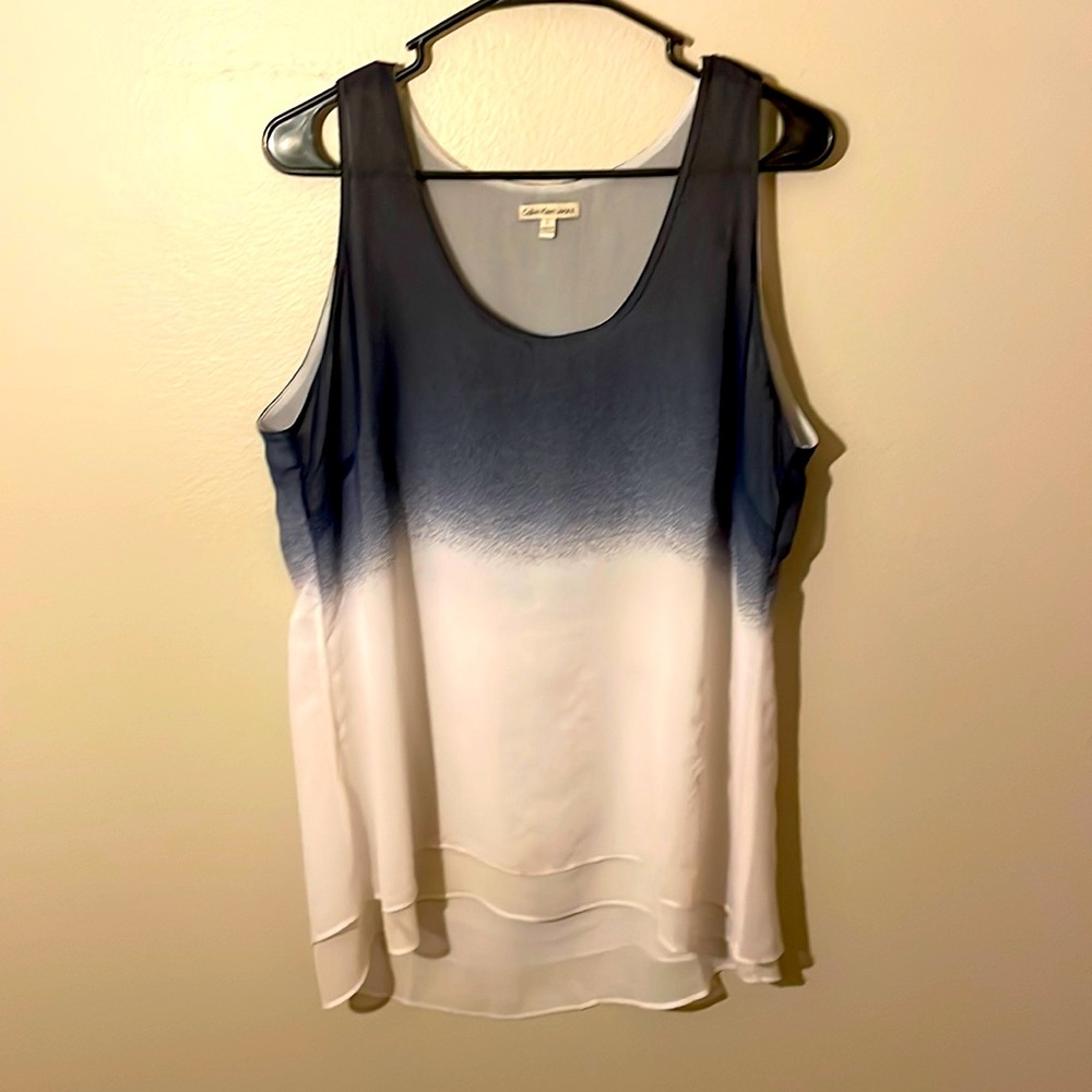 Calvin Klein 2 layer chiffon Tank top